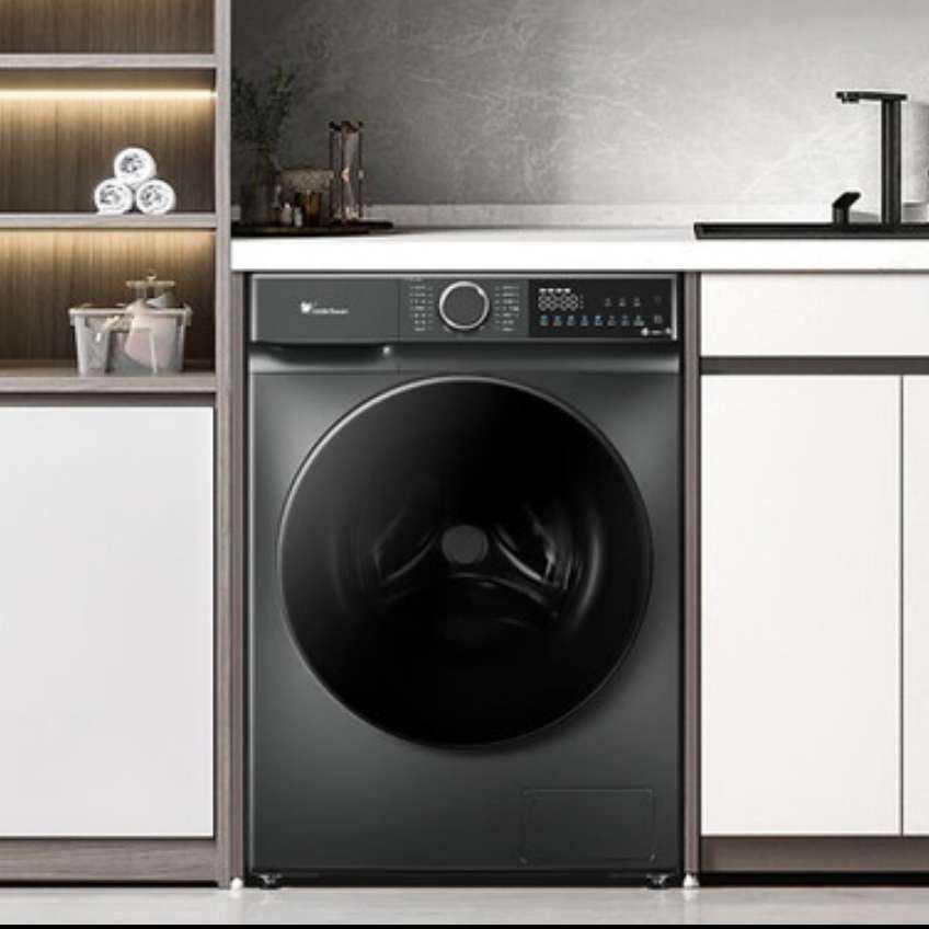 小天鹅（LittleSwan）洗衣机全自动滚筒 10公斤洗烘一体 水魔方护色 纤维烘干 1.1洗净比 TD100V618T 一级能效  2327.4元+9.9元家电家居卡