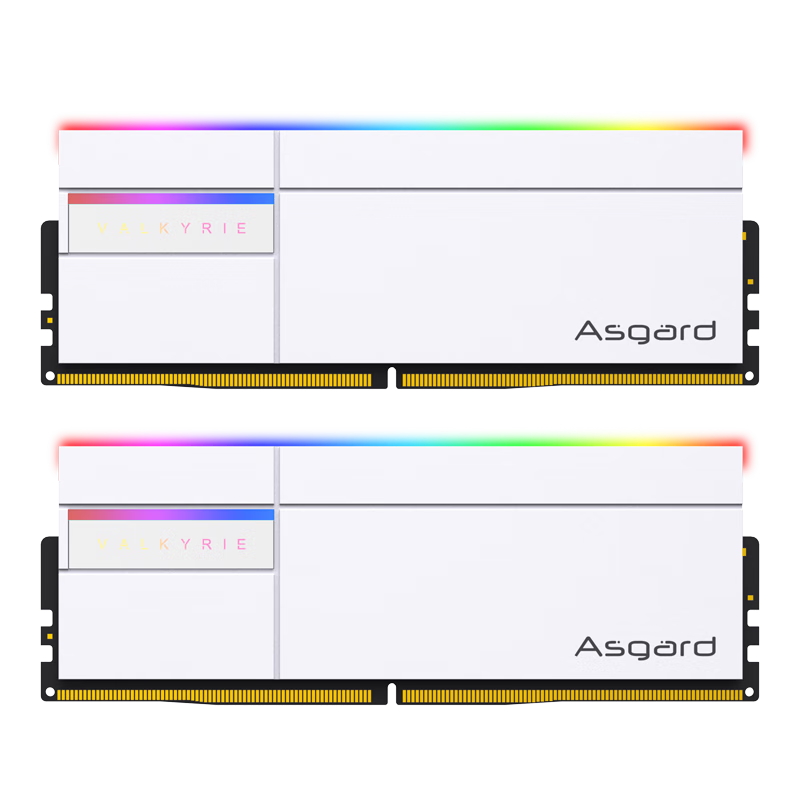 PLUS会员：阿斯加特（Asgard）32GB(16Gx2)套 DDR5 6800 台式机内存条 RGB灯条-女武神·瓦尔基里Ⅱ代 C34极地白 616.02元（需领券）