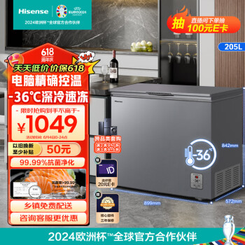 Hisense 海信 食神系列 BD/BC-205ZNUTB 冰柜 205L 灰色