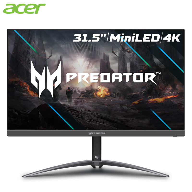 京东PLUS：acer 宏碁 X32Q 掠夺者 31.5英寸MiniLED显示器（3840*2160、144Hz、1ms） 3952.51元（双重优惠）