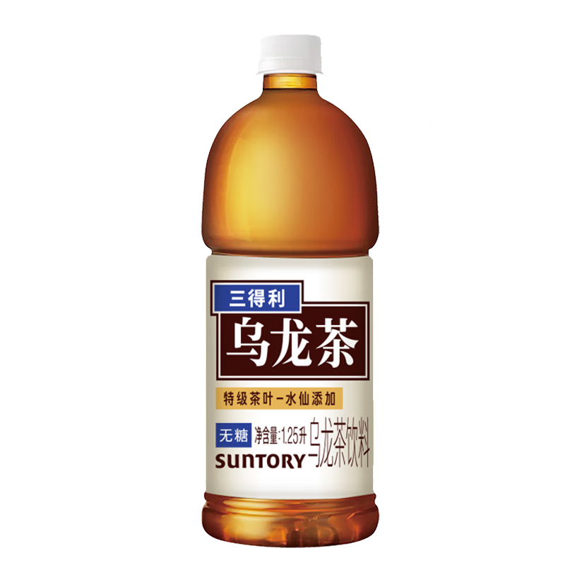 PLUS会员:三得利（Suntory）无糖乌龙茶1250ml*6瓶 34.9元包邮（需领券，合5.82元/瓶）