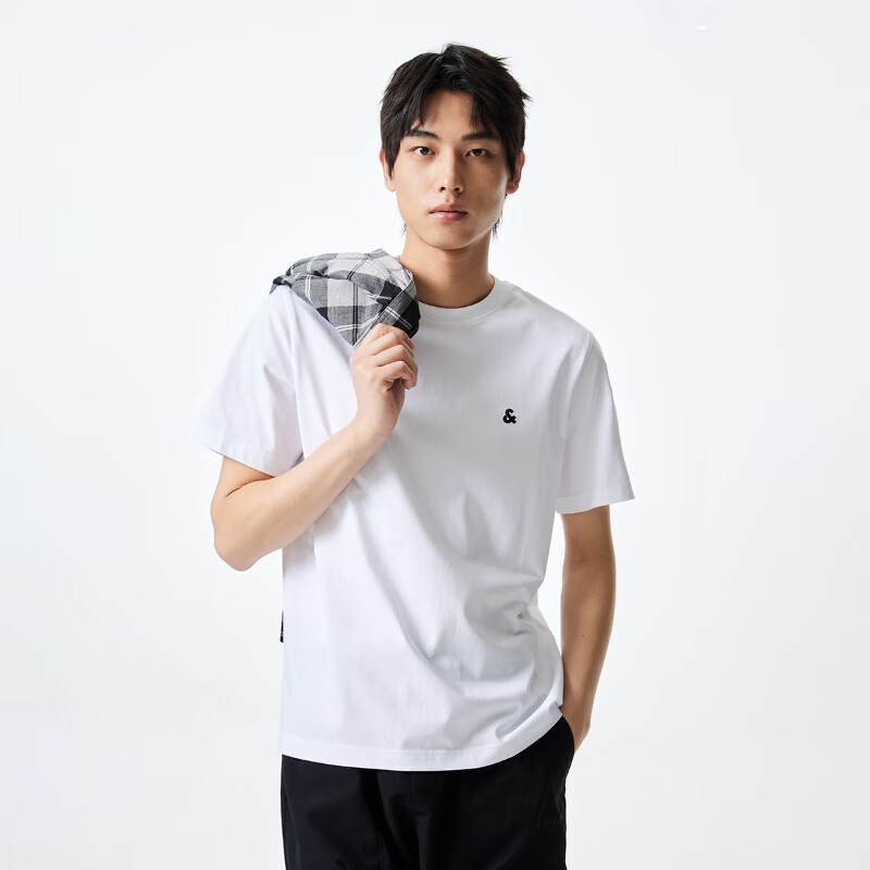 （JACK&JONES）杰克·琼斯 男装T恤 本白色A06 L 69元包邮（需领券）