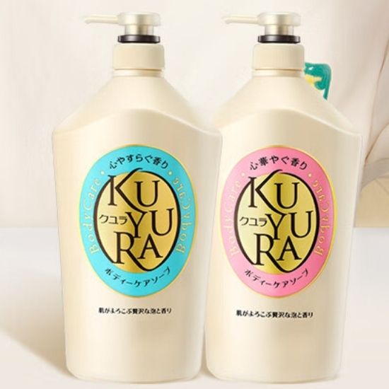 PLUS会员：KUYURA 可悠然 美肌香氛沐浴露家庭装 1000ml*2瓶(恬静清香+欣怡幽香)＋赠送吾诺 净颜洁面膏20g 105.65元包邮(多重优惠后)