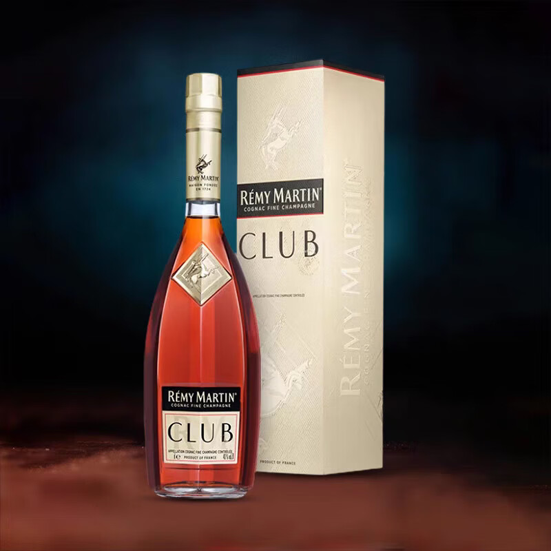 京东百亿补贴、Plus会员立减、再降价:人头马（Remy Martin）Club 香槟区 干邑白兰地 洋酒 1000ml 有码 606.67元包邮