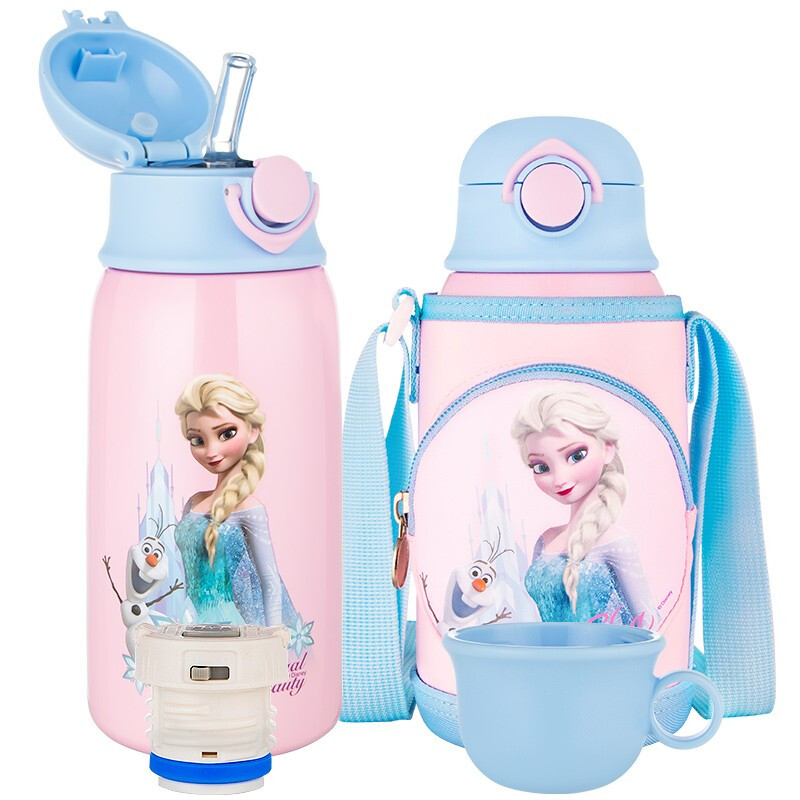 Disney 迪士尼 冰雪奇缘联名系列 WD-3614 儿童保温吸管杯 600ml 粉色 礼盒装 142.56元