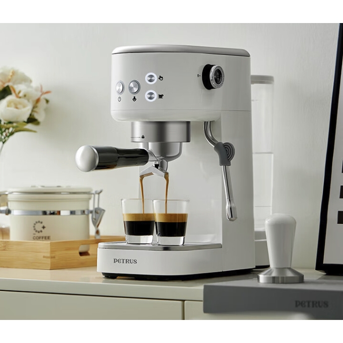 京东PLUS：PETRUS 柏翠 小白醒醒Pro PE3366Pro 半自动咖啡机 625.56元（双重优惠）