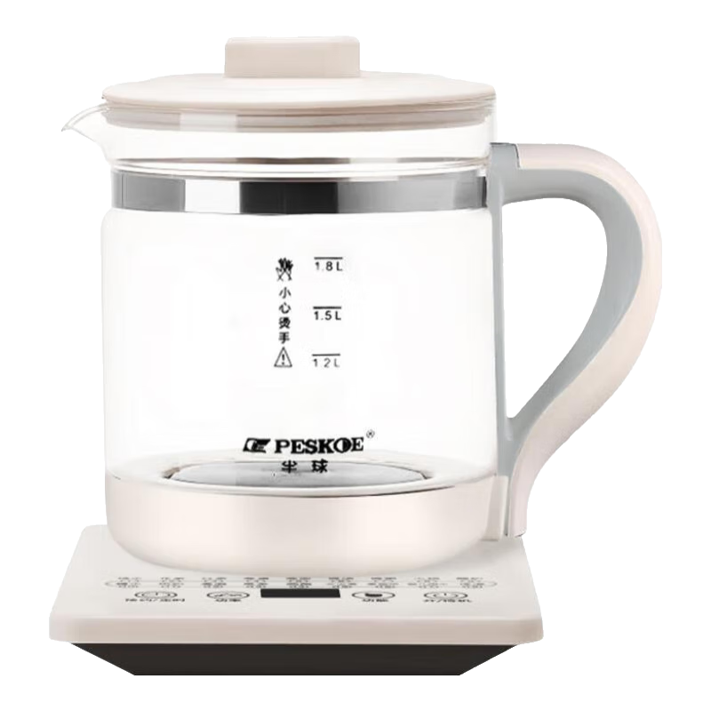 京东百亿补贴：半球（PESKOE） 智能恒温电热水壶家用养生壶 无滤网 1.8L 39.44元包邮