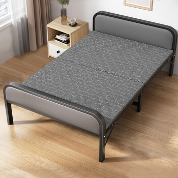 卓博 折叠床单人床午休床办公室午睡床家用简易硬板床XC01黑1米