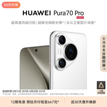 HUAWEI 华为 Pura 70 Pro 手机 12GB+1TB 雪域白