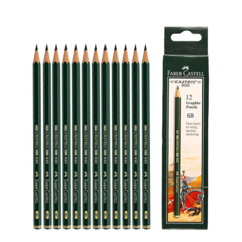 辉柏嘉 9000素描铅笔6B专业绘图设计绘画铅笔成人美术学生初学者手绘专用12支装