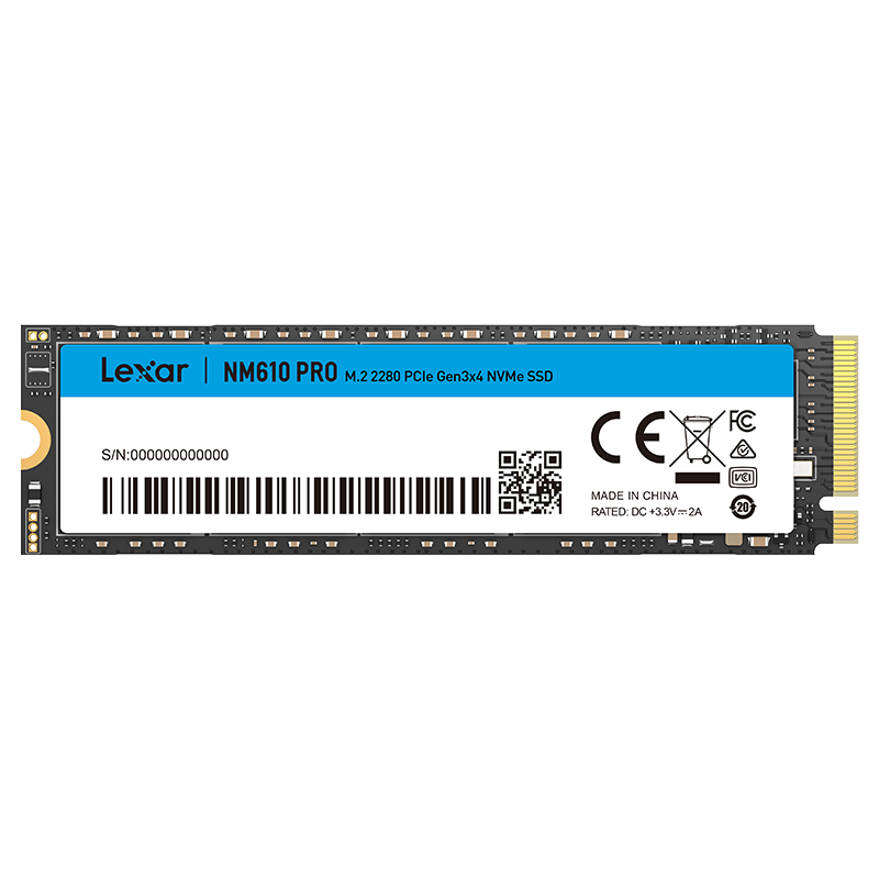 PLUS会员：Lexar 雷克沙 NM610 PRO NVMe M.2 固态硬盘 1TB（PCI-E3.0）*2件 +凑单 674.11元（合337.06元/件）