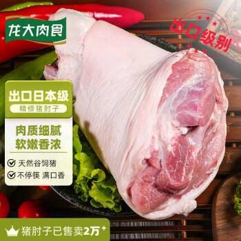 LONG DA 龙大 肉食 猪肘子1kg 出口日本级 猪蹄膀猪肘子生鲜