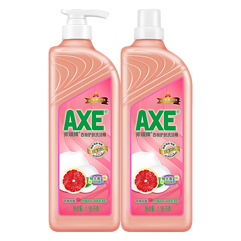 AXE 斧头 牌（AXE）西柚护肤洗洁精1.18kg*2瓶实惠装 券后16.29元
