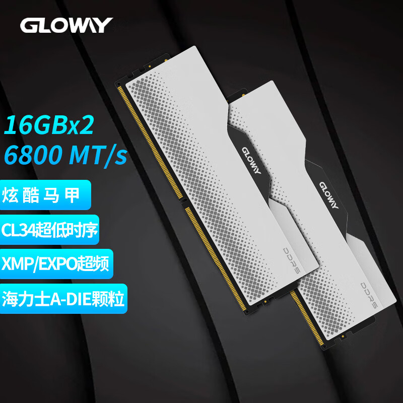 GLOWAY 光威 32GB套装 DDR5 6800 台式机内存条 龙武系列 海力士A-die颗粒 699元
