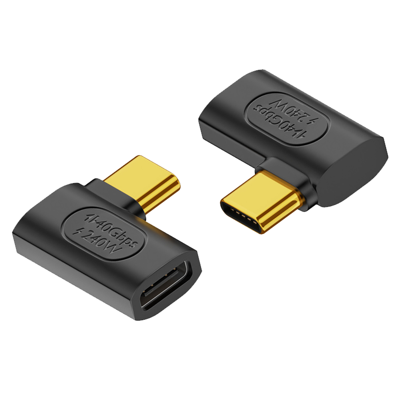 均橙 Type-C转接头USB4.0 240w 40Gbps 8K 弯头（单个） 券后12.9元