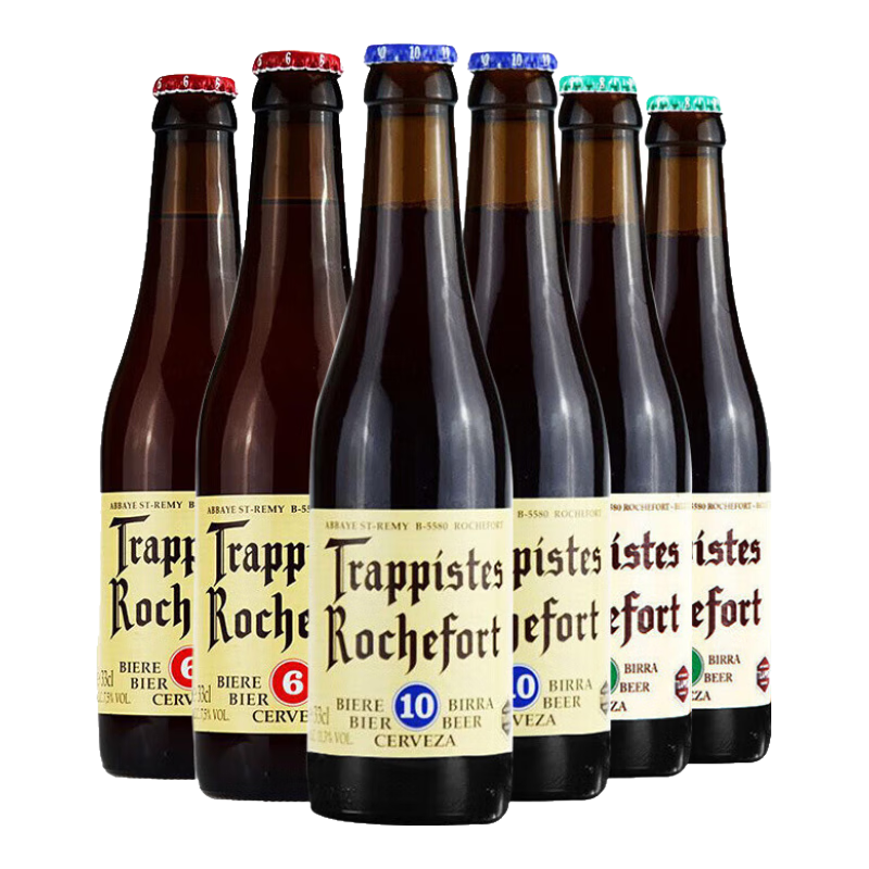 罗斯福（Rochefort） 比利时进口精酿啤酒10号、8号、6号 组合装330*6瓶 74.6元包邮