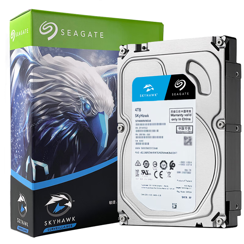 希捷（SEAGATE）监控硬盘 4TB 256MB SATA 垂直 机械 PMR CMR 希捷酷鹰 3.5英寸 542.13元包邮（晒单再返10元）