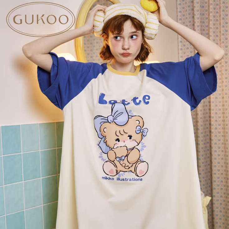 京东百亿补贴：GUKOO 果壳 圆领卡通睡裙 可外穿 mikko 39.9元