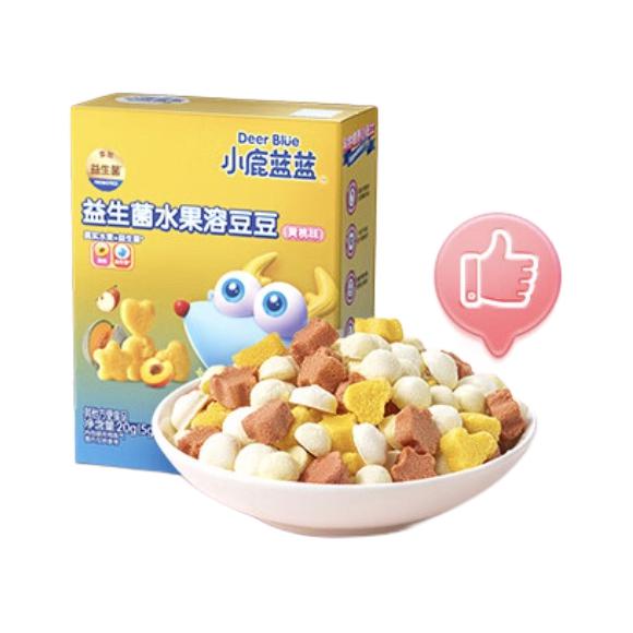 小鹿蓝蓝 _益生菌水果溶豆豆 20g 黄桃味 券后7.9元（15.8元包邮/2件）