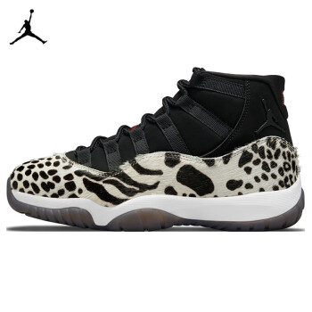 NIKE 耐克 休闲鞋女鞋夏季新款运动鞋Air Jordan 11 AJ11篮球鞋AR0715-010 AR0715-010黑白豹纹 35.5