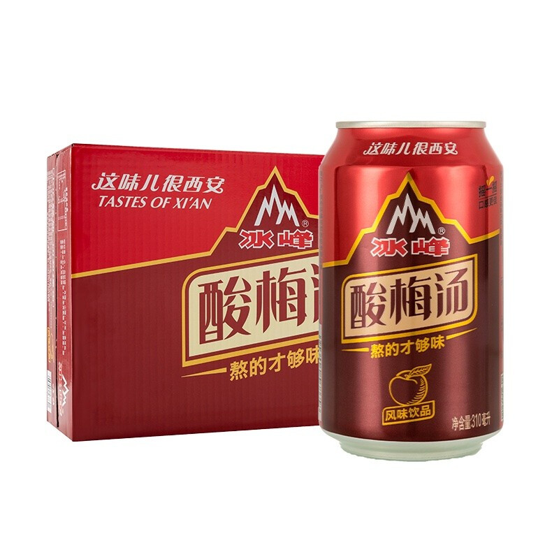 冰峰 ICEPEAK）酸梅汤传统古法熬制果汁饮料310ml*24罐整箱装（新老包装随机发货 73.42元