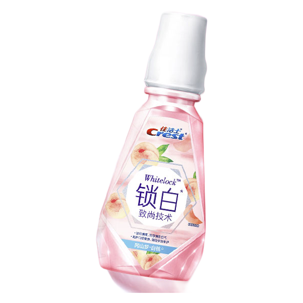 Crest 佳洁士 3D炫白系列 锁白致尚技术漱口水 冈山梦白桃 500ml 45.9元