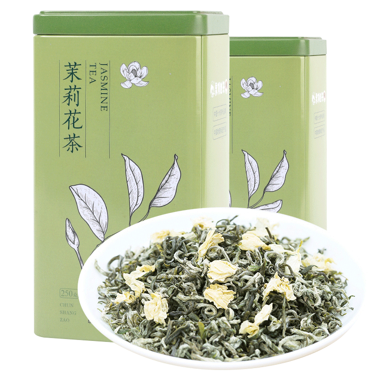 PLUS会员、京东百亿补贴: 春上早 特级茉莉花茶 2024新茶 250g * 2罐 38.95元（需领券）