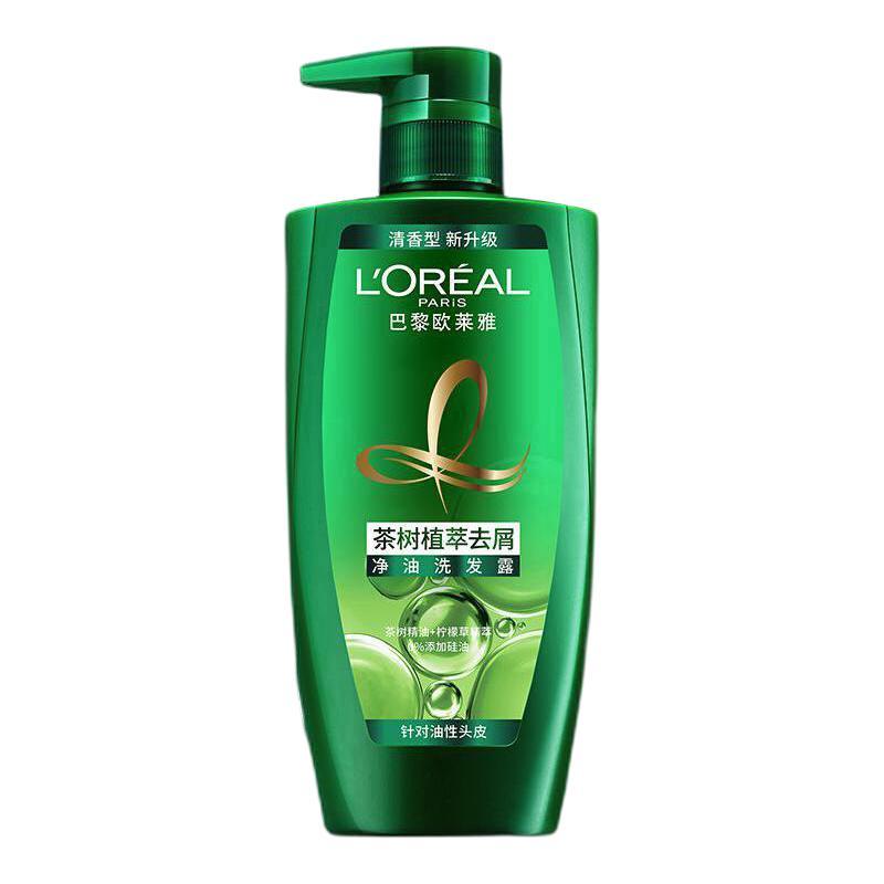 L'OREAL PARIS 茶树植萃去屑净油洗发露 500ml 券后33.9元