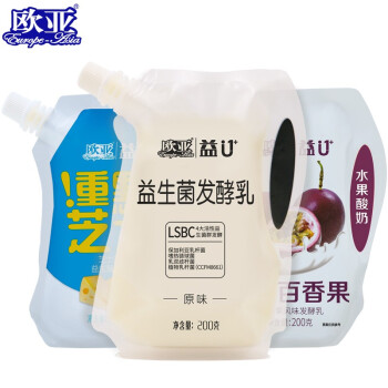 Europe-Asia 欧亚 亚（Europe-Asia） 益U益生菌发酵乳 高原生态云南低温酸奶 200g*15袋 原味15袋