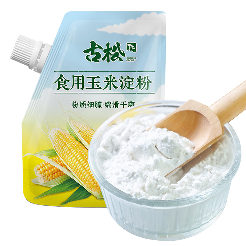 Gusong 古松食品 古松带嘴淀粉200g 家用烹调勾芡食用生粉面包蛋糕饼干烘焙原料 玉米淀粉200g 4.1元