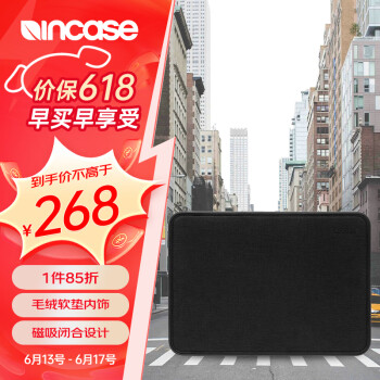 Incase ICON磁吸适用于苹果笔记本电脑包MacBookPro14英寸防震保护磁吸笔记本电脑内胆包纹理石墨灰色