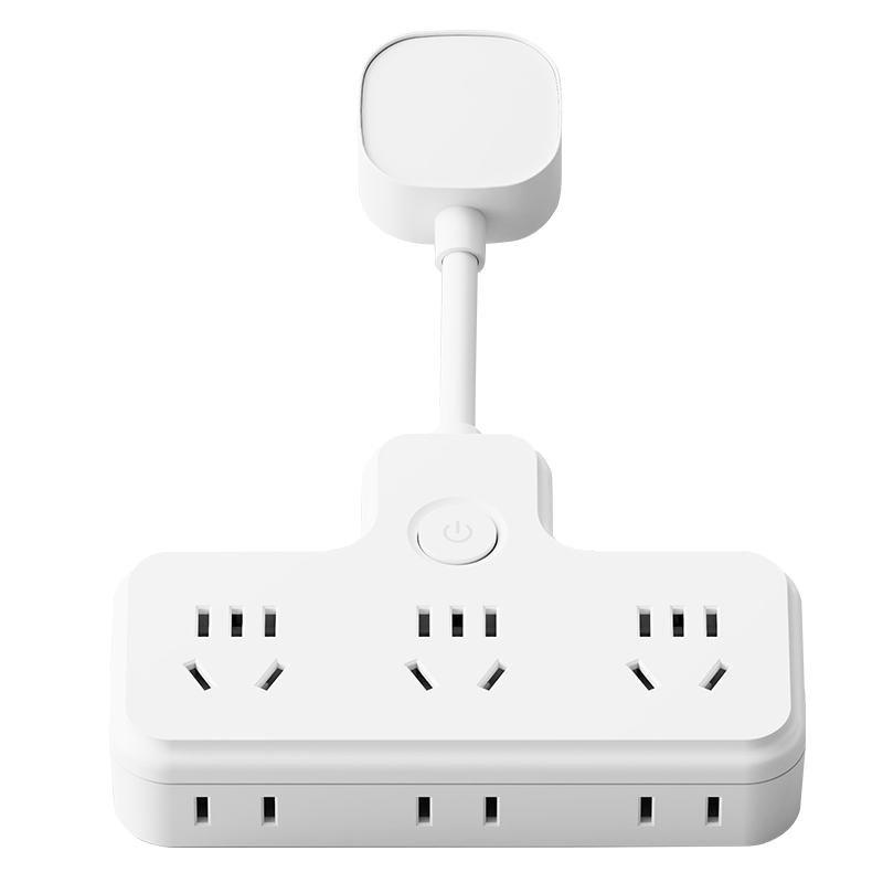 国际电工插座转换器 柔性品字形总控一转六 9.82元