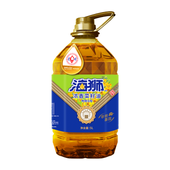 海狮 狮浓香菜籽油5L 非转基因物理压榨 烹饪炒菜煎炸食用油 中华
