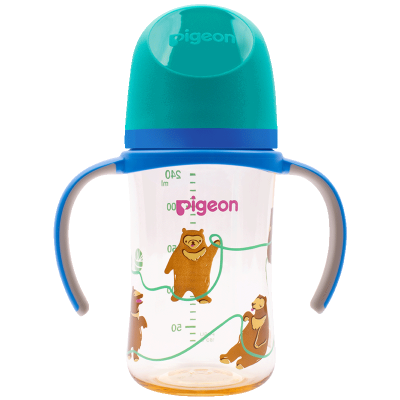 贝亲（Pigeon）双把手PPSU奶瓶 第3代奶瓶 240ml-马来熊 L号 6个月以上 AA220 74元（需领券）