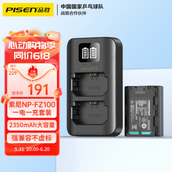 PISEN 品胜 索尼NP-FZ100相机电池充电器套装 sony