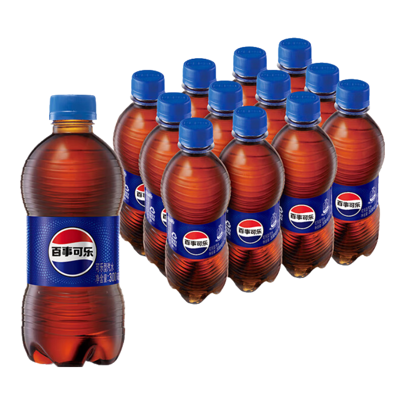 京东PLUS：pepsi 百事 可乐 Pepsi 碳酸饮料 300ml*12瓶  13.81元包邮