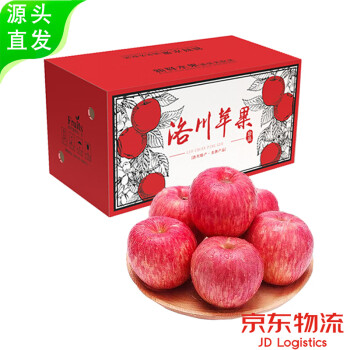 鑫果伴 陕西洛川苹果 5斤 单果85-90mm 新鲜水果富士苹果 源头直发