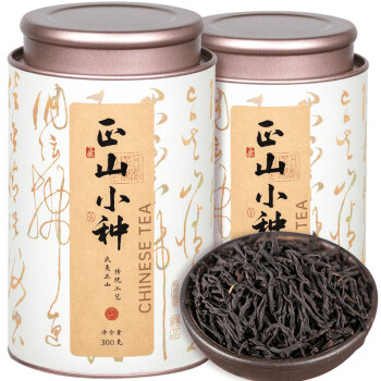 WU HU 五虎 新茶叶红茶正山小种特级红茶茶叶礼盒装浓香型600g散装罐装送礼