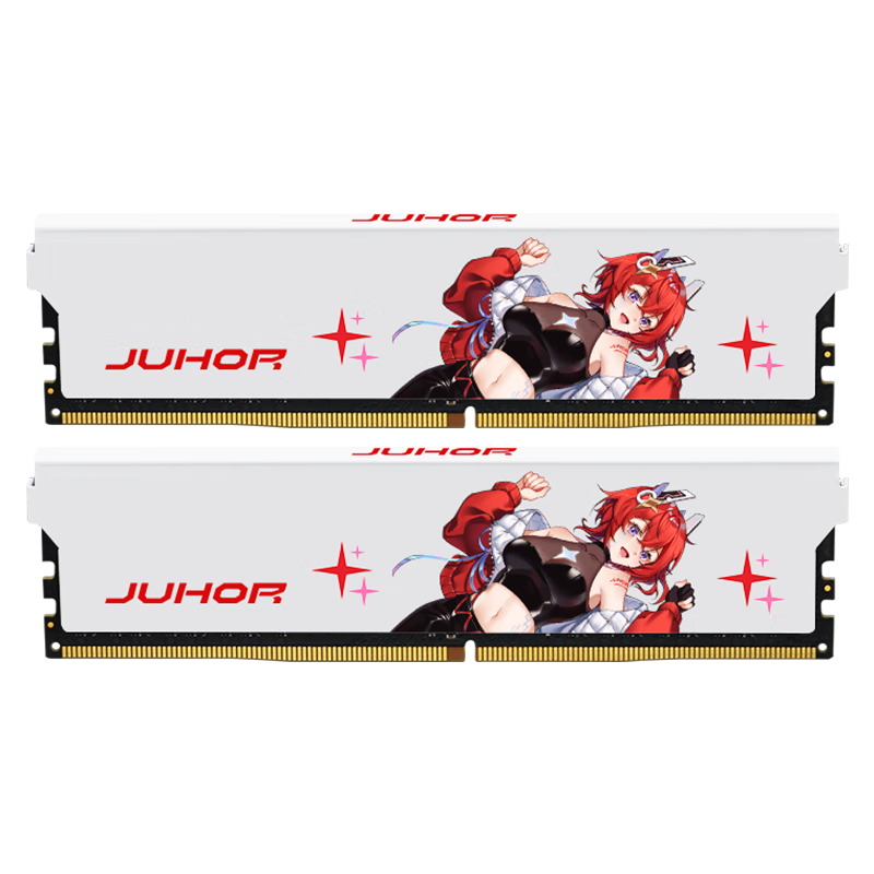 20点开始：JUHOR 玖合 星舞系列 DDR4 3600MHz 台式机内存 马甲条 白色 16GB 8GBx2 217元包邮（会员价格更低）