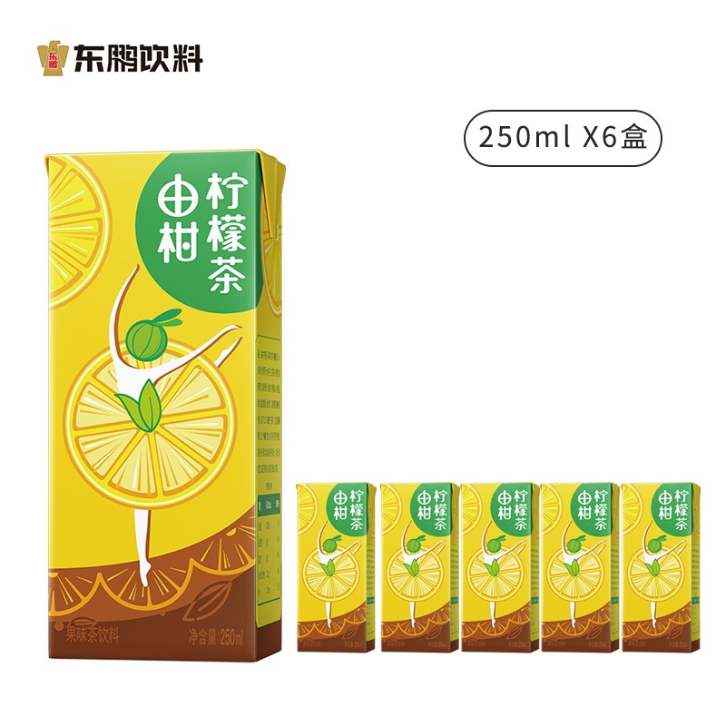 PLUS会员:东鹏特饮 东鹏饮料 由柑柠檬茶250ml*6盒 6.8元包邮（需用券）