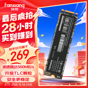 FANXIANG 梵想 512GB SSD固态硬盘 M.2接口SATA协议 高速TLC颗粒 适用台式笔记本电脑升级扩展 S201PRO