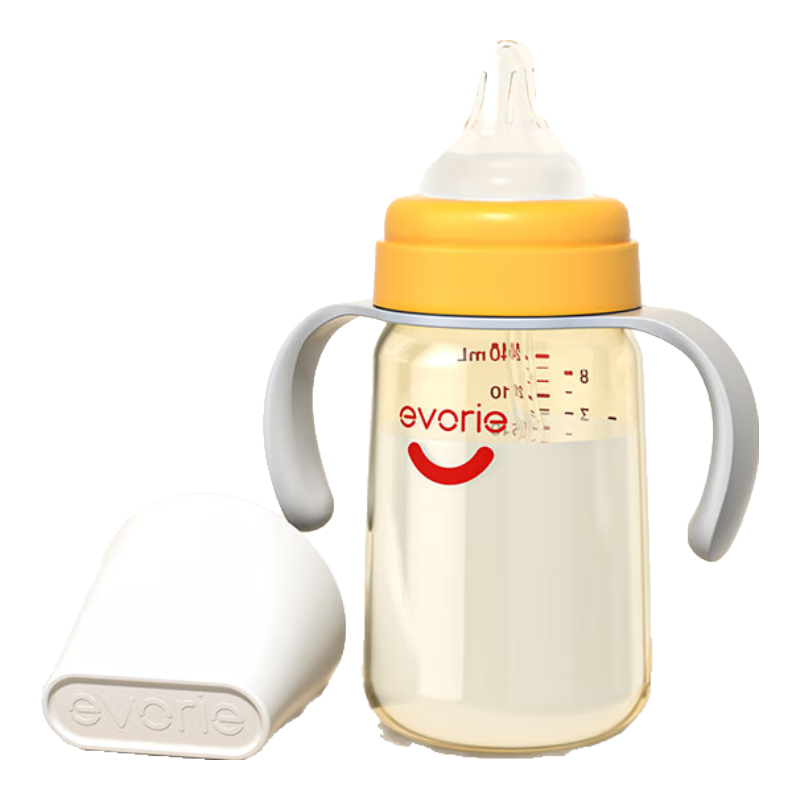 爱得利（evorie）婴儿带吸管奶瓶套装 一瓶三用 6个月以上宝宝防漏PPSU奶瓶套装 52.52元（需领券）