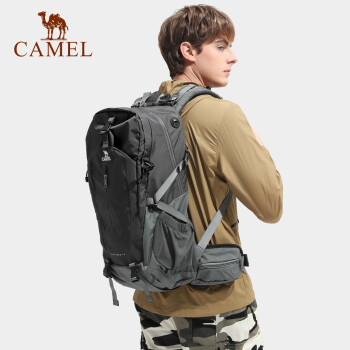 CAMEL 骆驼 户外登山包双肩包大容量便携露营徒步背包男女防泼耐磨书包