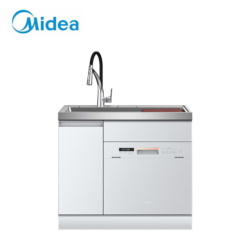 Midea 美的 13套集成洗碗机XH05 集成水槽洗碗机一体式 58L大单槽 超一级水效 银离子净味 7678元