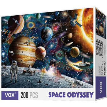 VOX 儿童拼图玩具200片宇宙探险 幼儿认知太空旅行登月星空星夜拼图5-6-7岁VE200-07