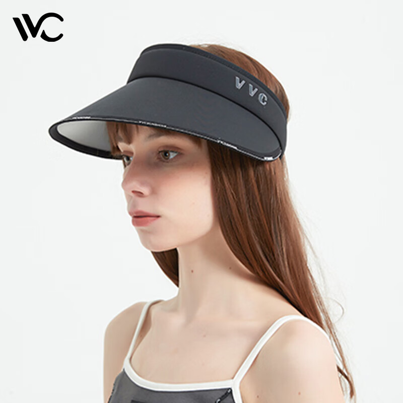 VVC 防晒帽女大帽檐简约时尚户外出行帽子防紫外线遮阳帽 时空黑 券后37.51元