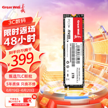 Great Wall 长城 1TB SSD固态硬盘 M.2接口PCIe 3.0x4 GW3300系列