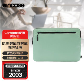 Incase Compact适用于苹果笔记本电脑内胆包Macbook pro/air华为联想小米笔记本M2/3内胆包14英寸青绿色