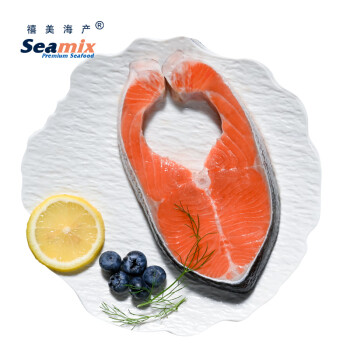 Seamix 禧美海产 冷冻三文鱼排1kg（银鲑）独立包装3-4袋 智利 海鲜水产 轻