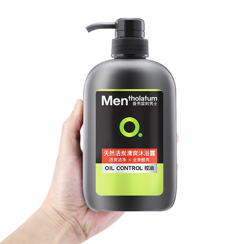 MENtholatum 曼秀雷敦男士 OC控油清爽系列 男士天然活炭清爽沐浴露 500ml 23.9元